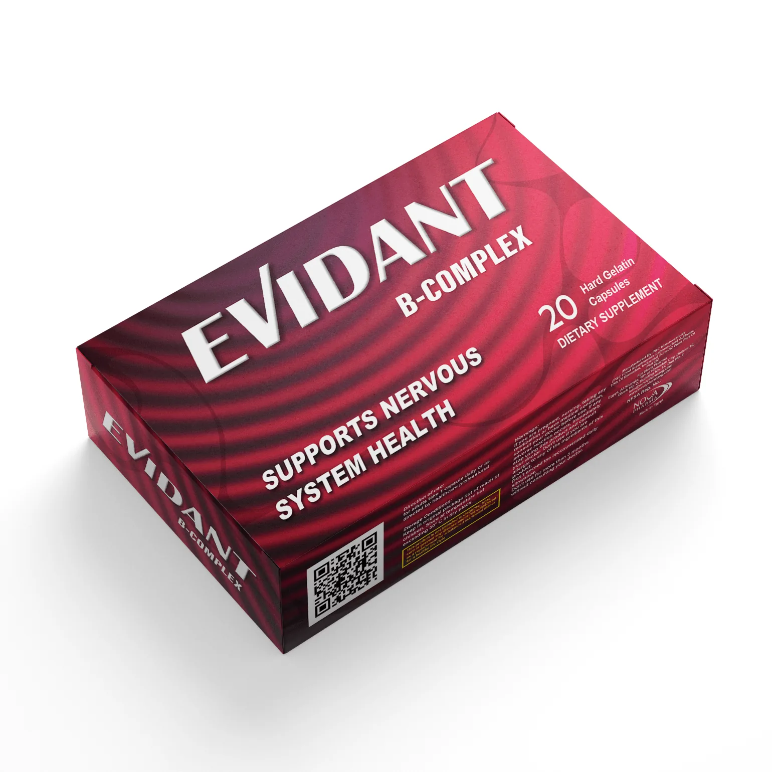 Evidant B-Complex 20 capsules package